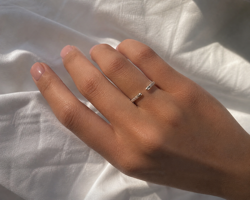 Open Diamond Cuff Ring
