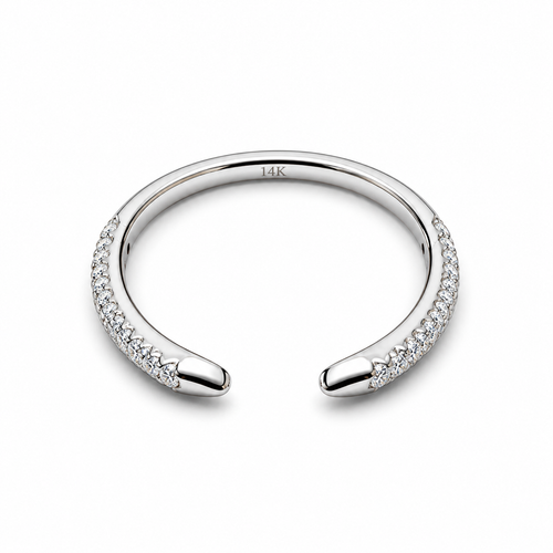 Open Diamond Cuff Ring