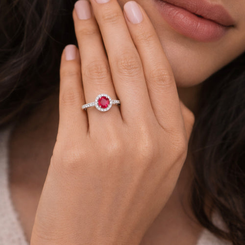 Ethereal Ruby, Diamond Embedded