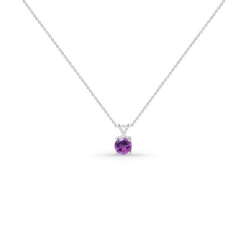 Amethyst Solitaire Pendant