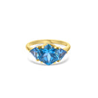 Blossoming Blue Topaz Ring