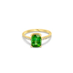 Green Elegance, with radiant Diamonds